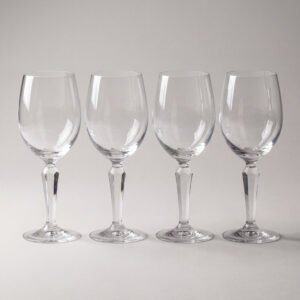 Larkspur Faceted Wine Glasses, Set of Four