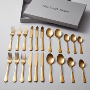 Pennine Flatware, 20-Piece Gold-Tone